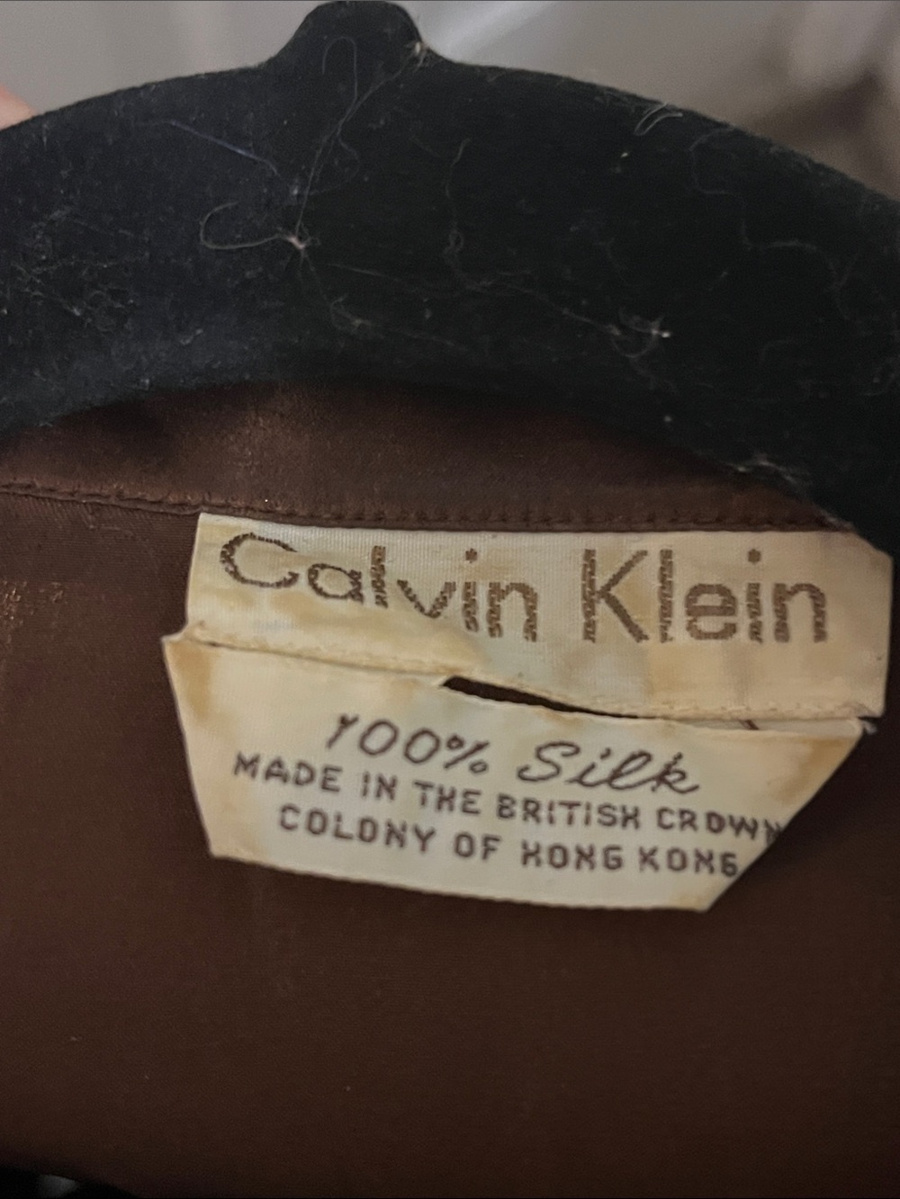 Calvin Klein Brown Silk Blouse - Picture 2 of 6